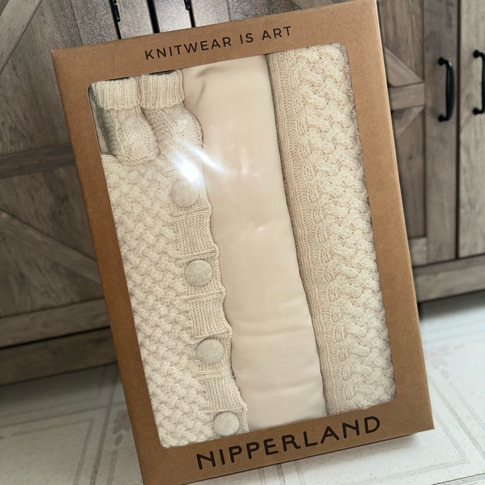Nipperland knitwear baby bedding set